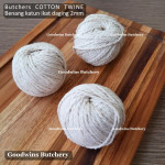 Butchers COTTON TWINE string thread rope benang katun untuk ikat daging sosis 1.5MM +/- 75m 246ft 52g